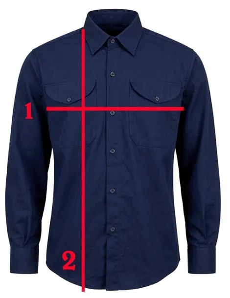 Dónde se toma cada medida: Camisa